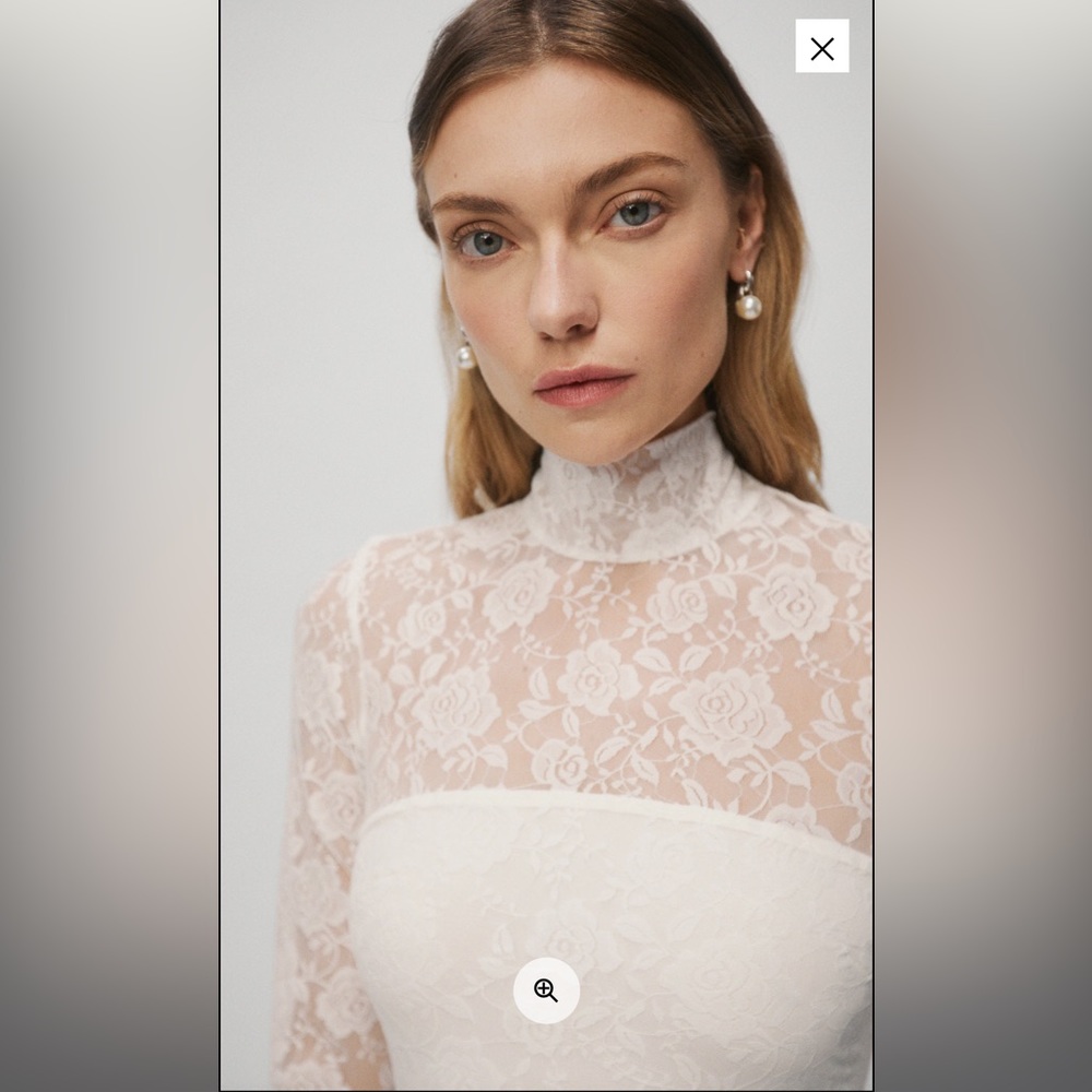 Reformation Otrano white lace dress